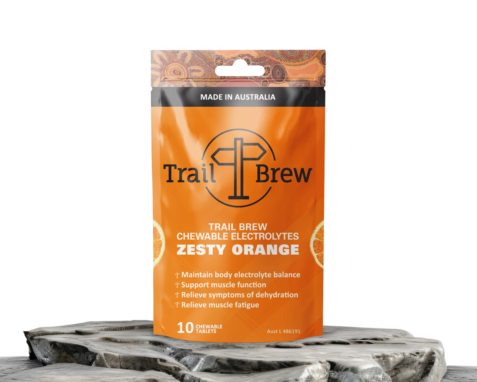 Trail Brew Chewable Electrolyte Tablets - Zesty Orange 1