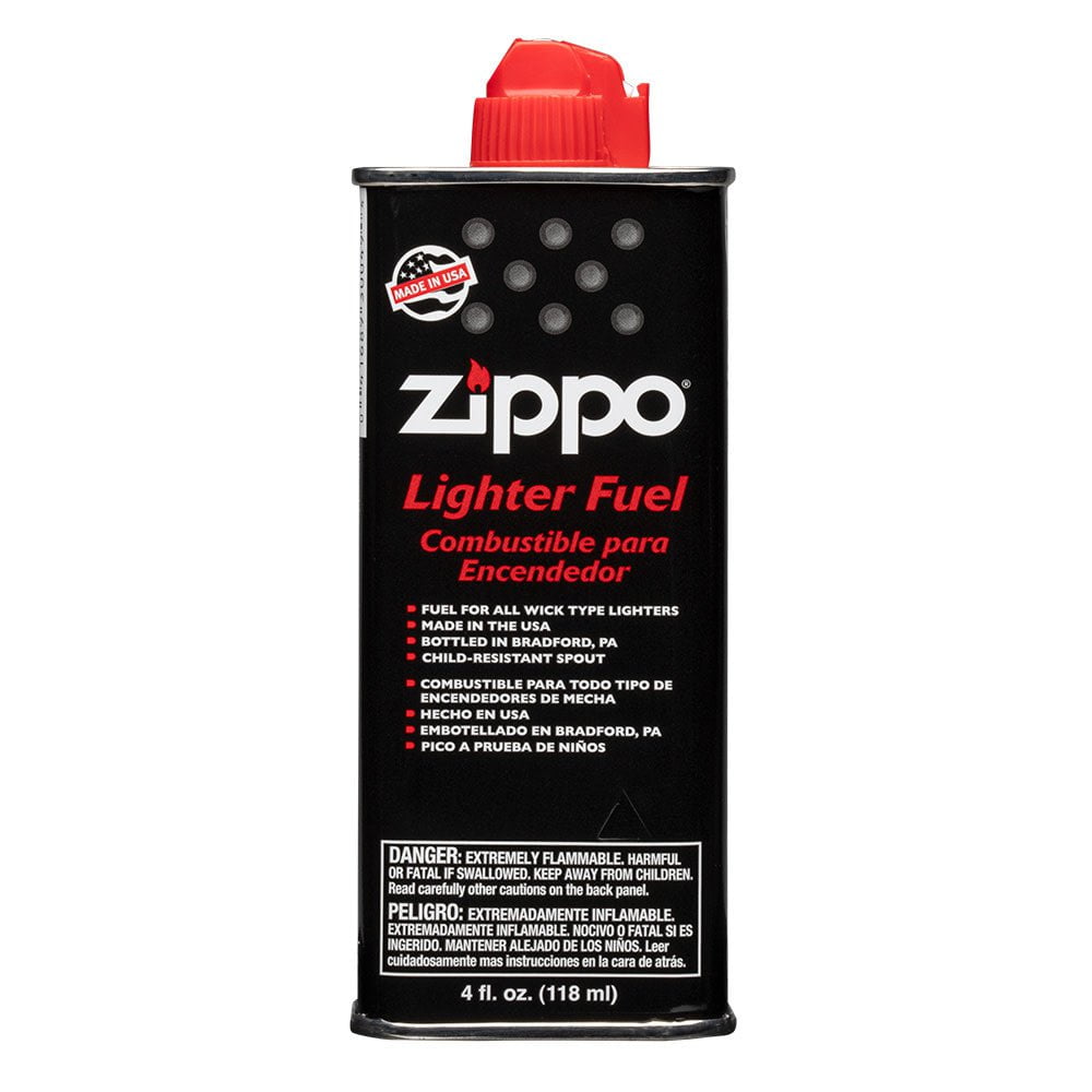 Zippo Lighter Fluid on white background