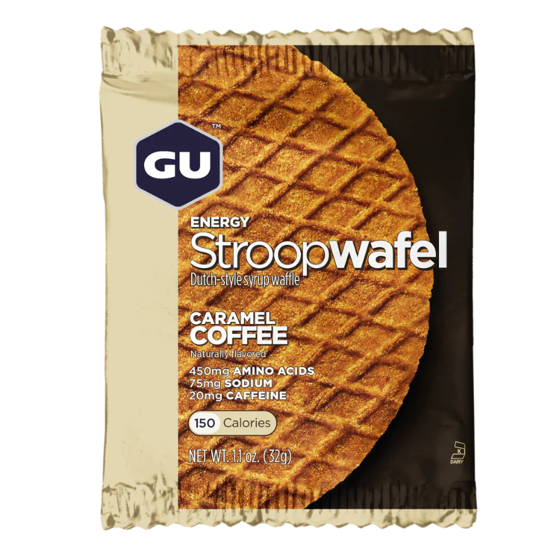 caramel coffee flavoured gu stroopwafel