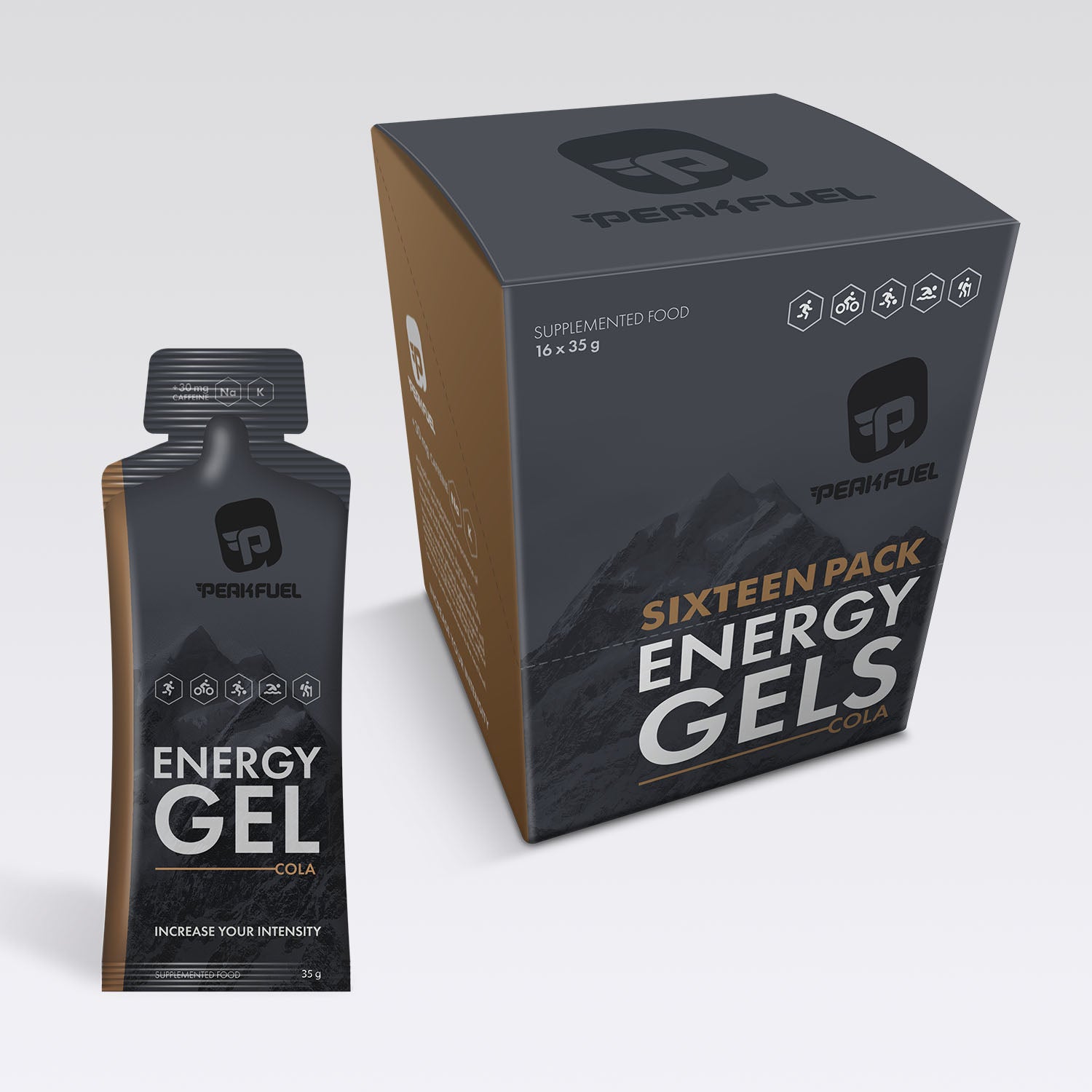 PeakFuel Energy Gel 35g - Cola - Box of 16 gels 1