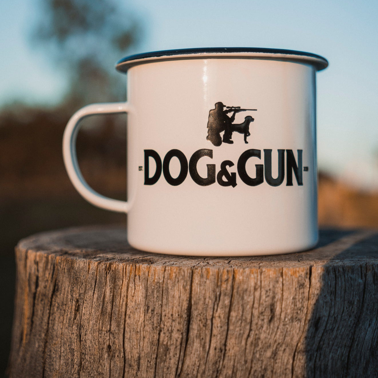 Dog and Gun Big Dog Enamel Mug