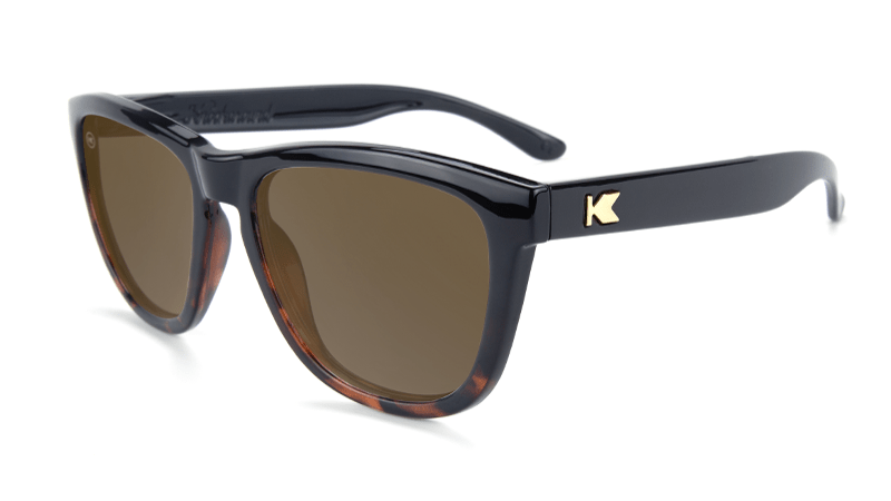 Knockaround Premiums - Glossy Black and Tortoise Shell Fade / Amber