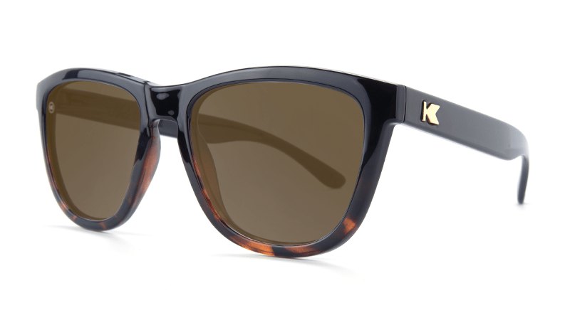 Knockaround Premiums - Glossy Black and Tortoise Shell Fade / Amber