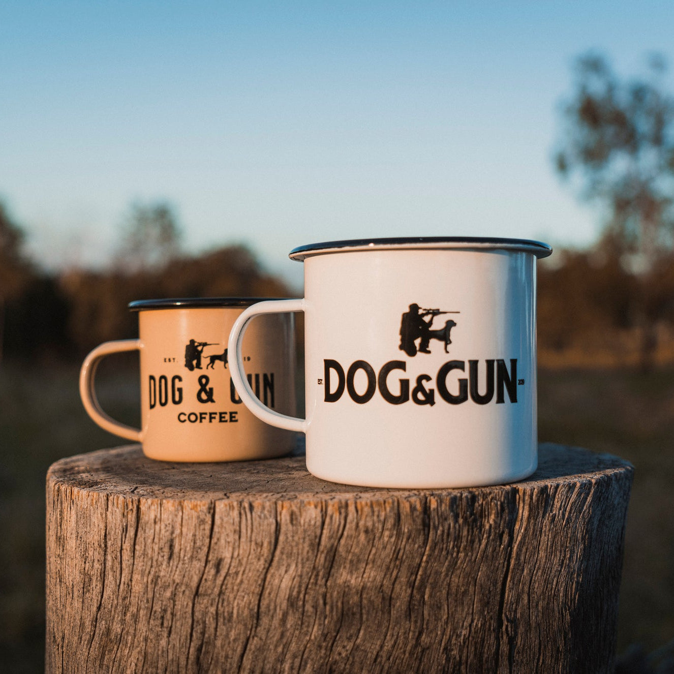 Dog and Gun Big Dog Enamel Mug