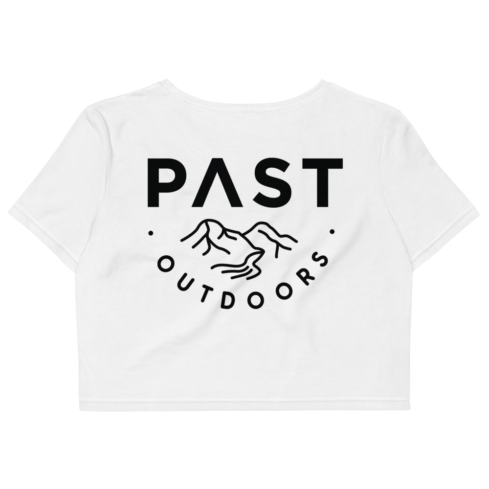 PAST Outdoors Originals Women's Crop T-Shirt - White 4