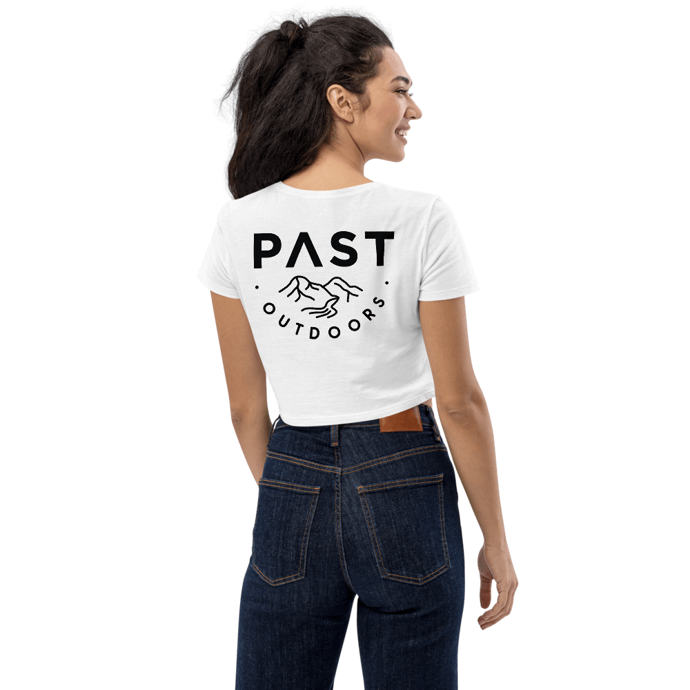 PAST Outdoors Originals Women's Crop T-Shirt - White 5