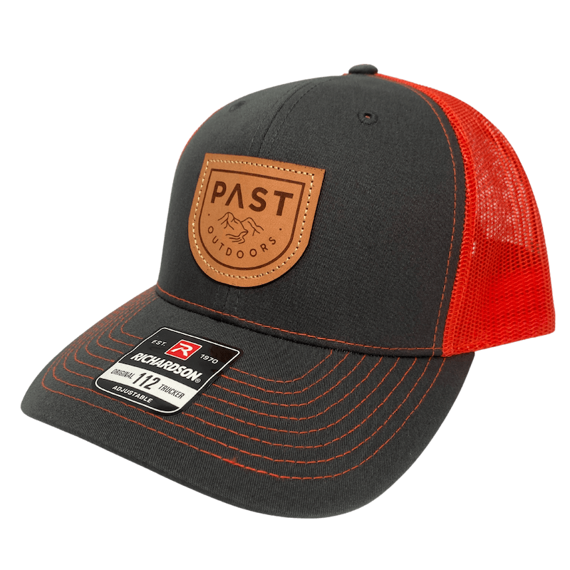 PAST Outdoors Originals Truckers Hat - Charcoal Orange 7