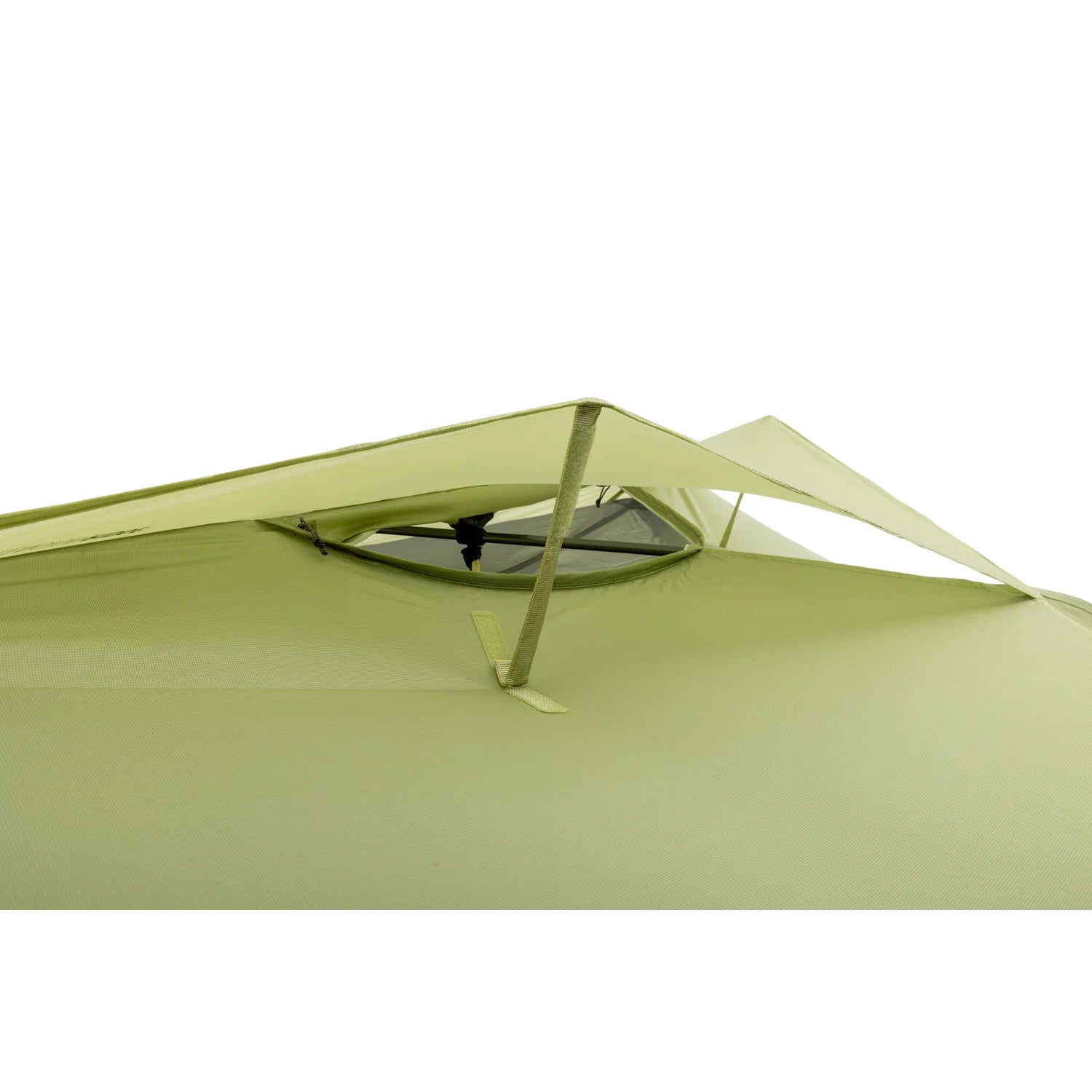 Green tent with a white background