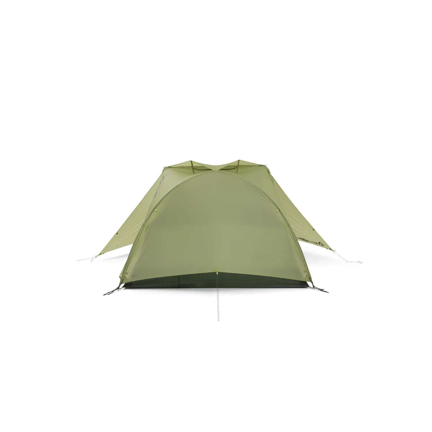Green tent on a white background
