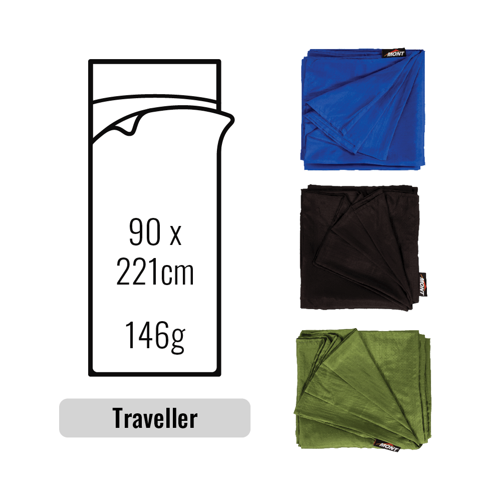 Mont 100% Silk Inner Sheets - Traveller Sizes 11