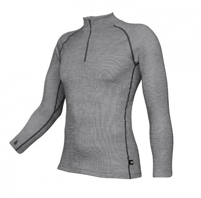 Wilderness Wear Merino Fusion 190 Long Sleeve Zip Neck Men - Fusion Black 1