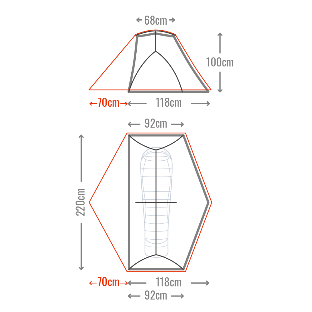 Moondance 1FN Tent Dimensions