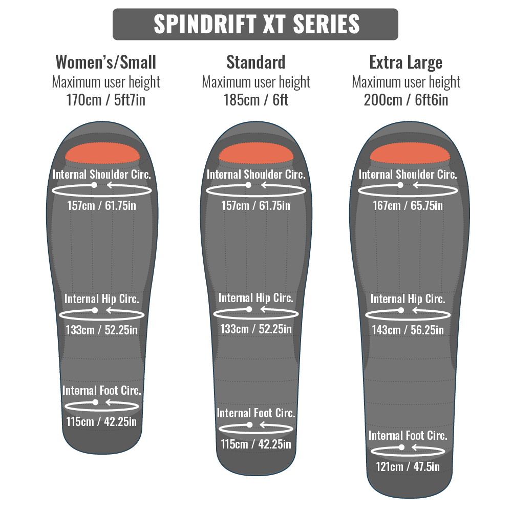 Spindrift XT 850 -13 to -19°C Down Sleeping Bag