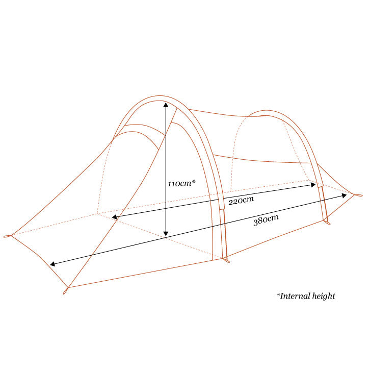 Mont Supercell Tunnel Tent Tumeric