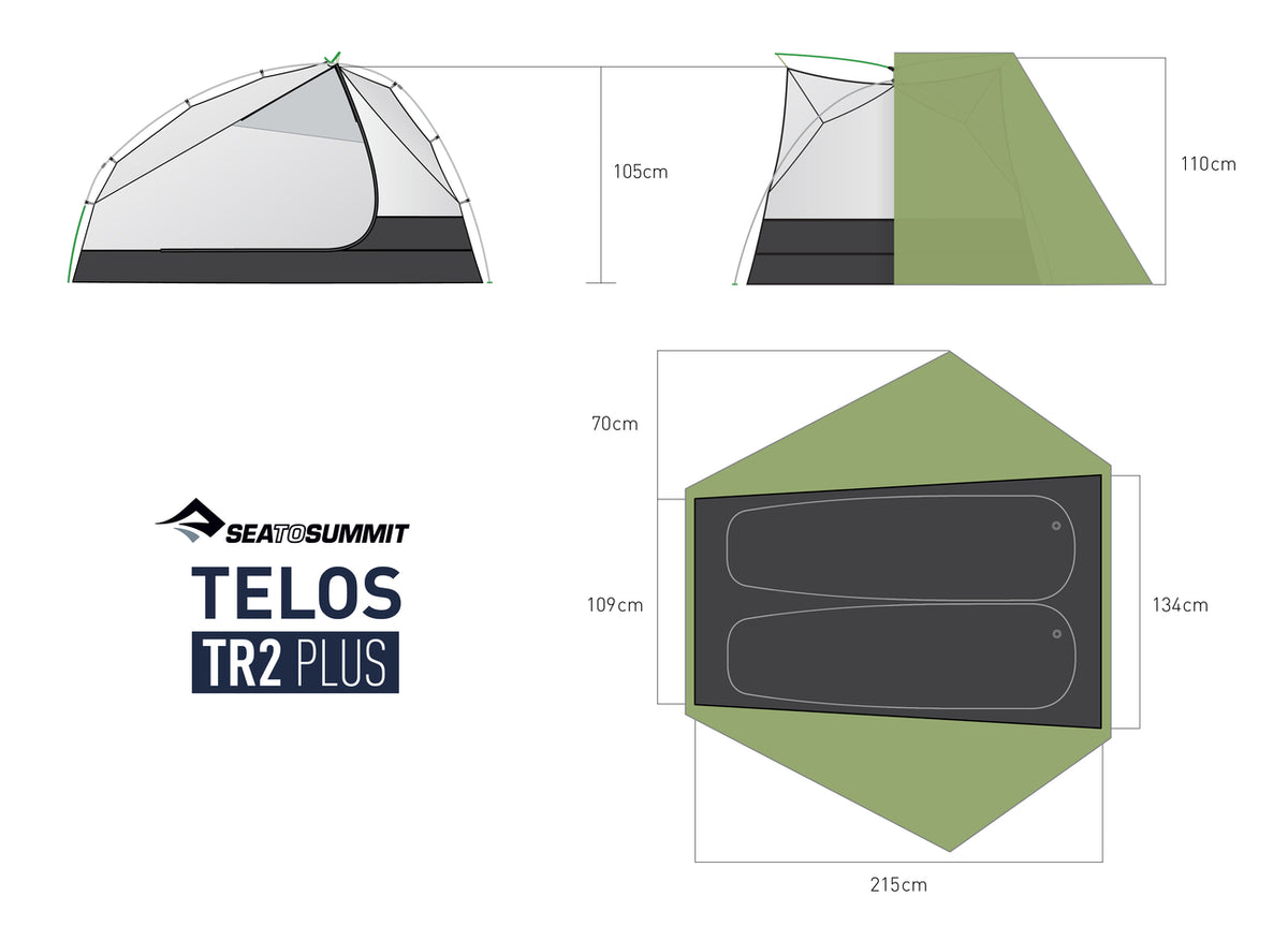 Telos TR2 Plus- Two Person Freestanding Tent (3+ Season plus)