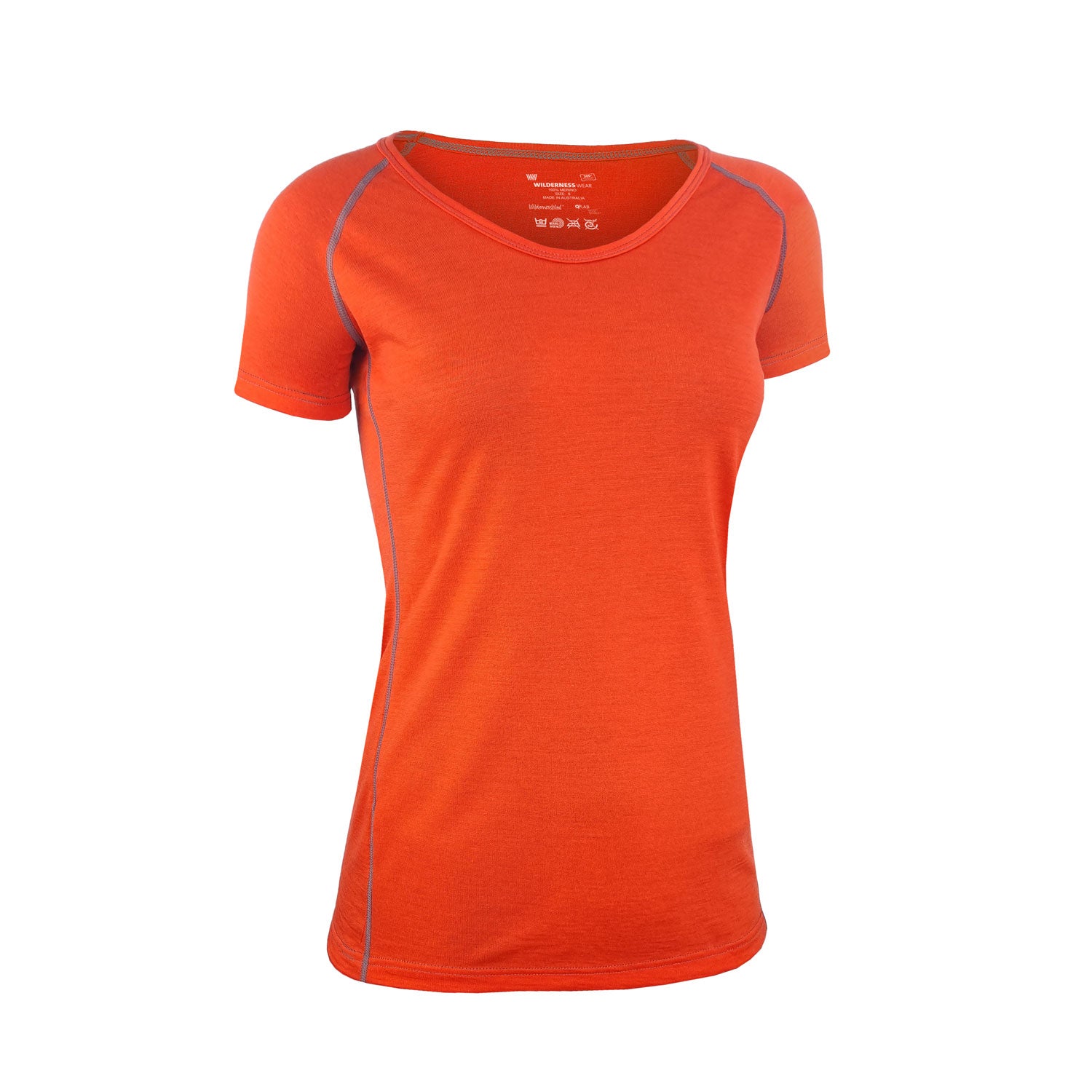 Wilderness Wear Cool Merino 155 Short Sleeve Scoop Hike Tee (Women)